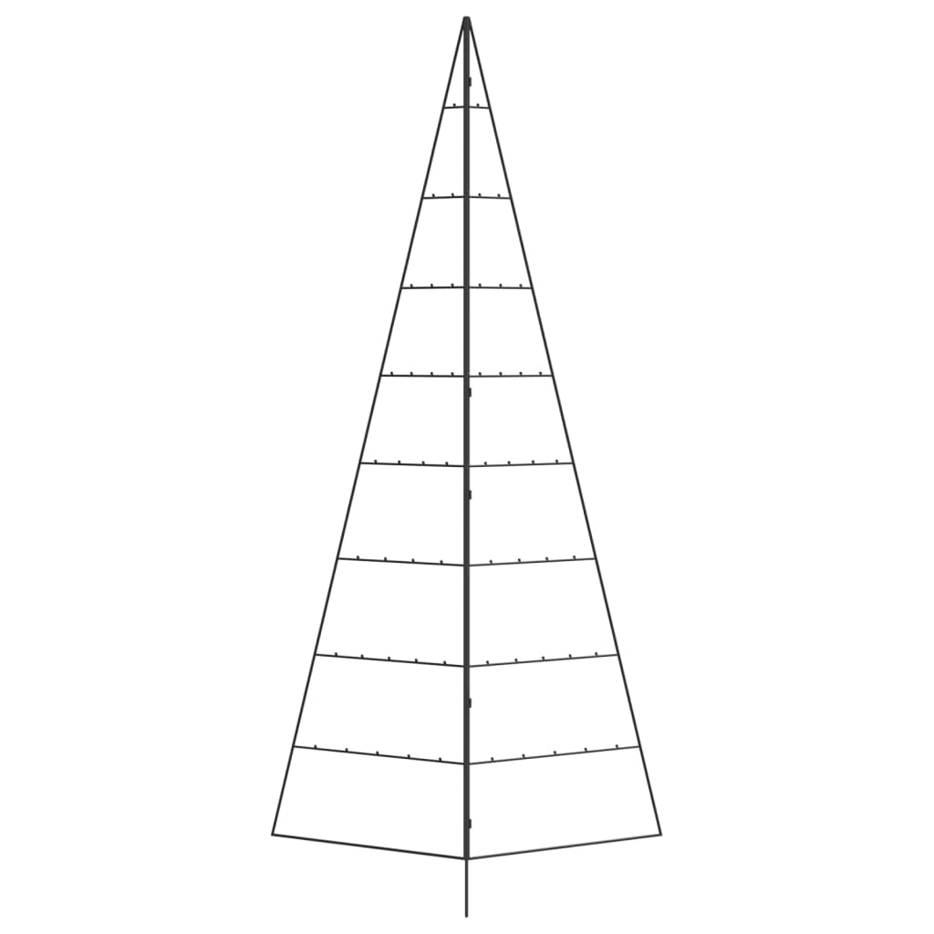 Metalno ukrasno božićno drvce crno 210 cm