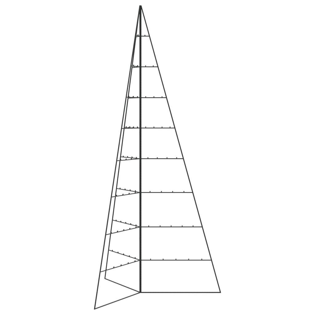Metalno ukrasno božićno drvce crno 210 cm