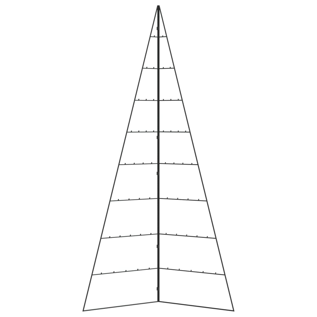 Metalno ukrasno božićno drvce crno 210 cm