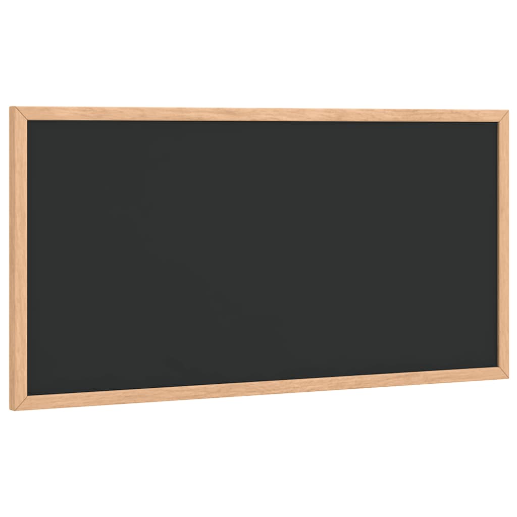 Ploča za pisanje s okvirom od masivnog borovog drva crna 60x30 cm