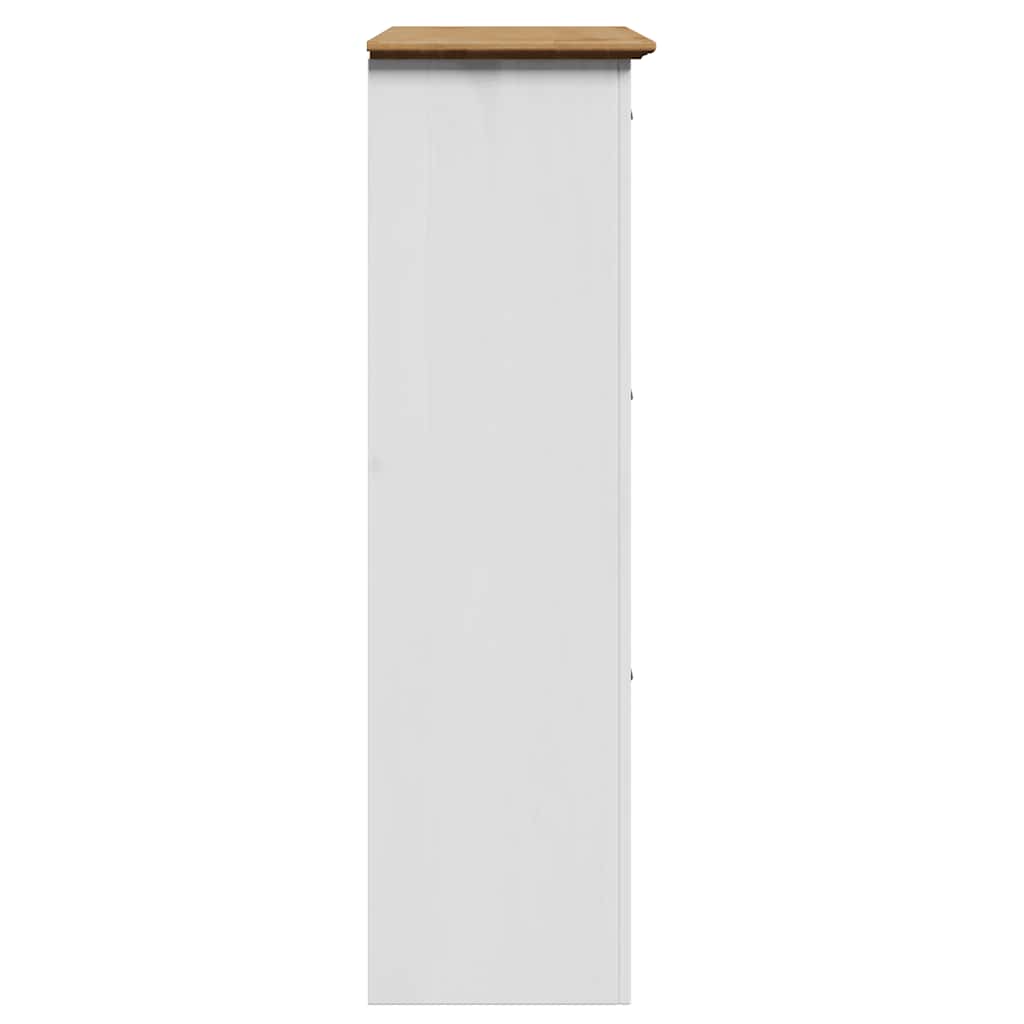 Stalak za cipele "BODO" bijela i smeđa 80x35x118 cm