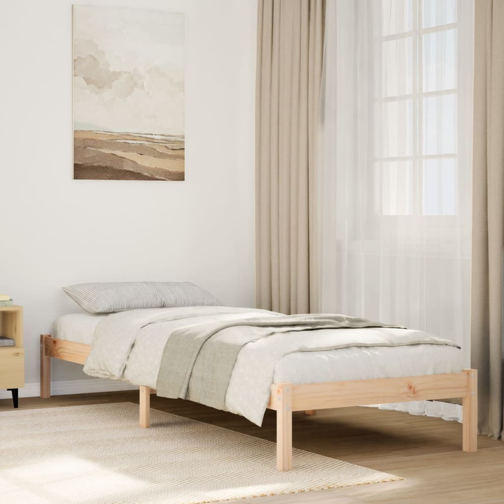 Dugi okvir kreveta bez madraca 80 x 210 cm od borovine