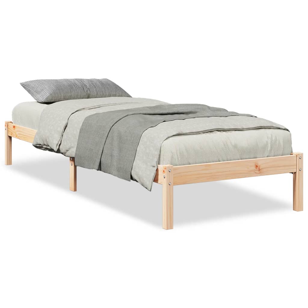 Dugi okvir kreveta bez madraca bijeli 90x210 cm od borovine