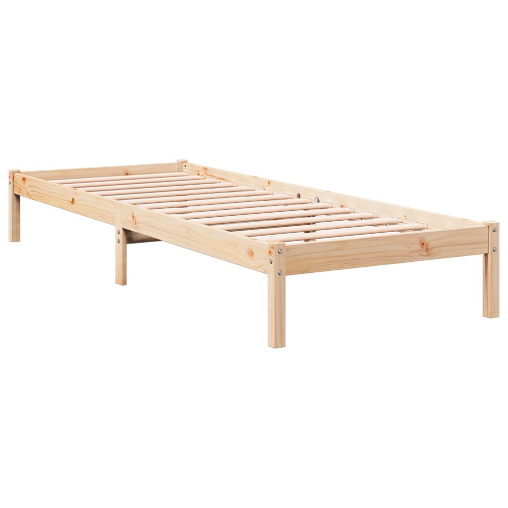 Dugi okvir kreveta bez madraca bijeli 100x210 cm od borovine
