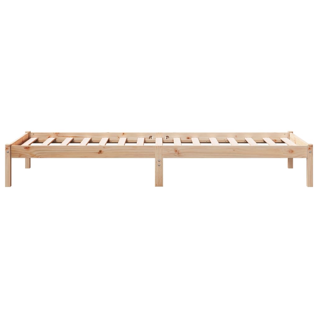 Dugi okvir kreveta bez madraca bijeli 100x210 cm od borovine