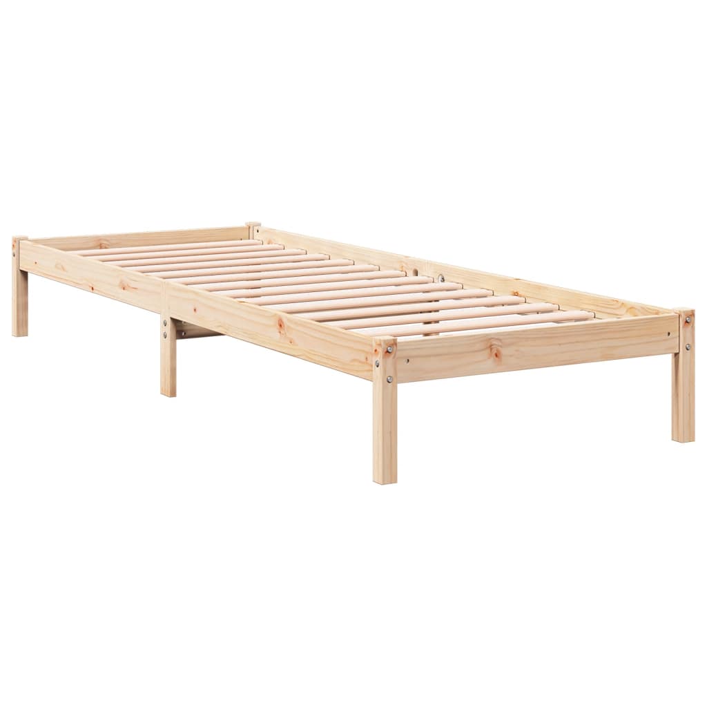 Dugi okvir kreveta bez madraca bijeli 100x210 cm od borovine
