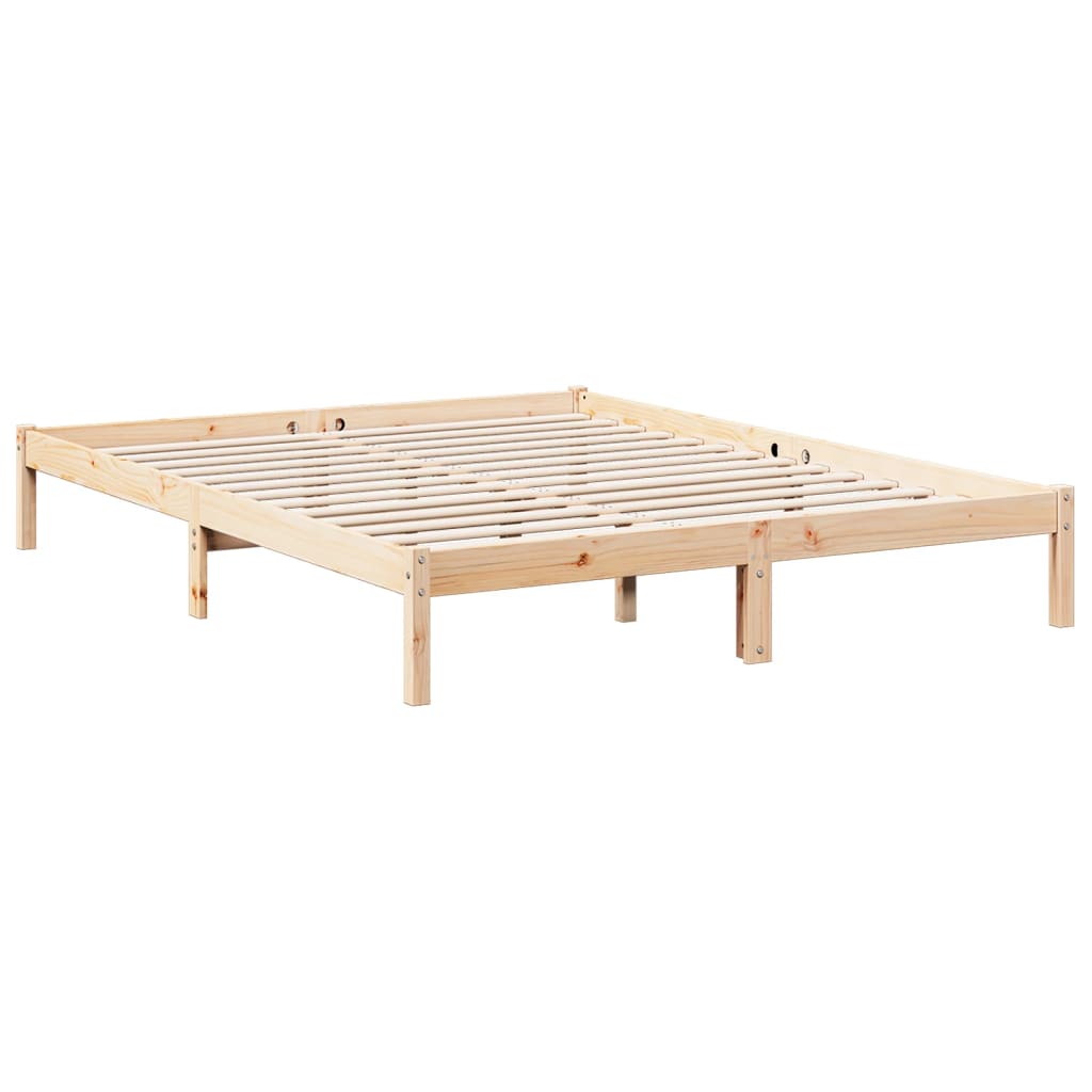 Dugi okvir kreveta bez madraca 140 x 210 cm od borovine