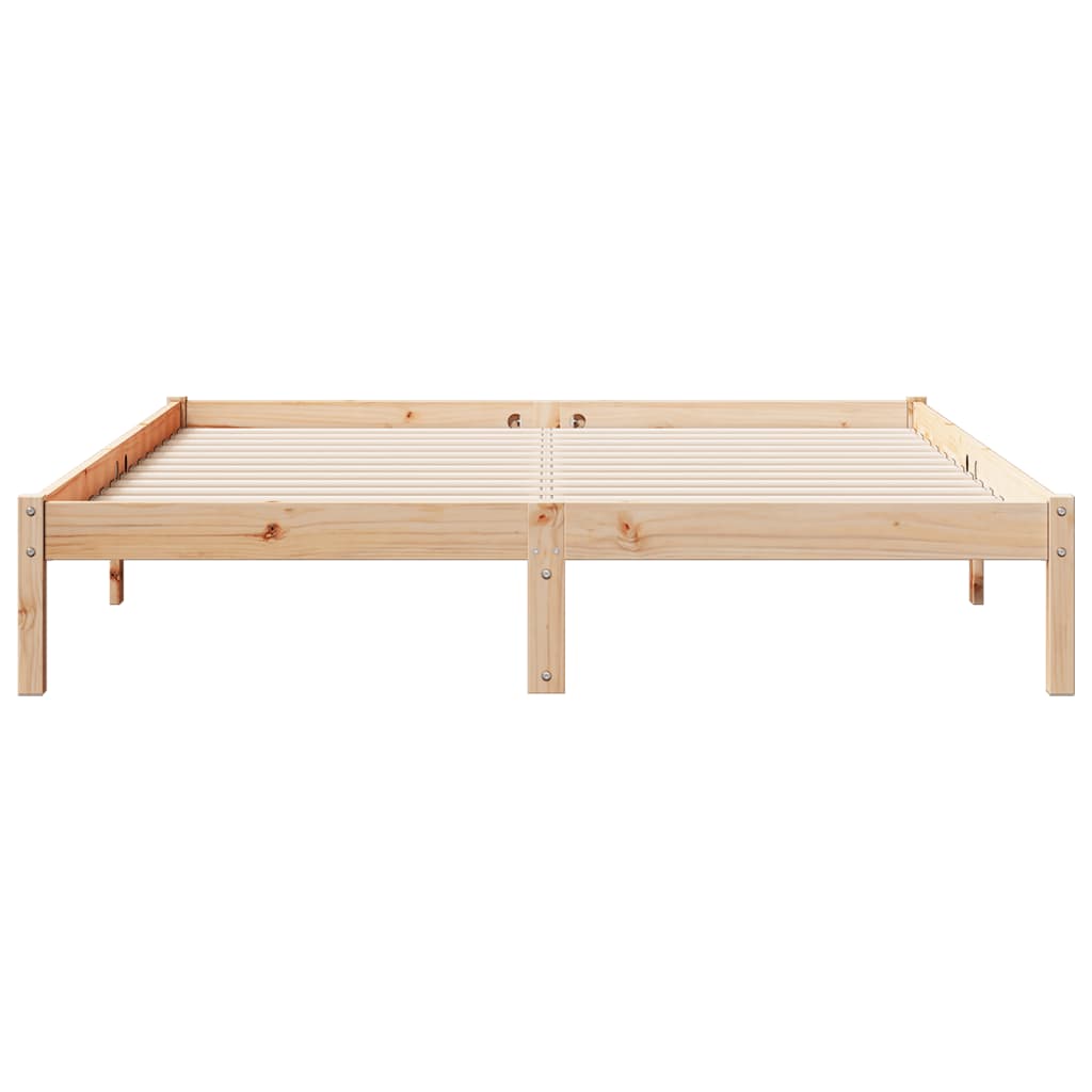 Dugi okvir kreveta bez madraca 140 x 210 cm od borovine