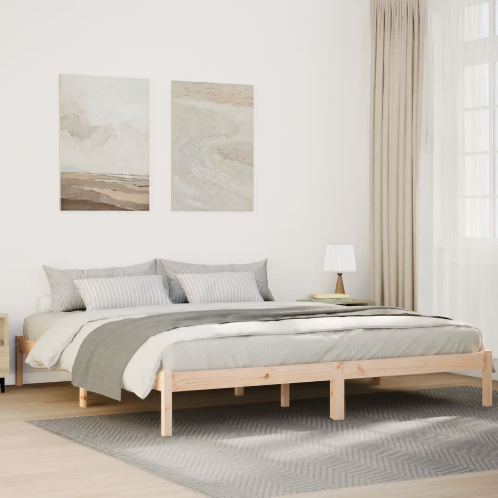 Dugi okvir kreveta bez madraca 180 x 210 cm od borovine