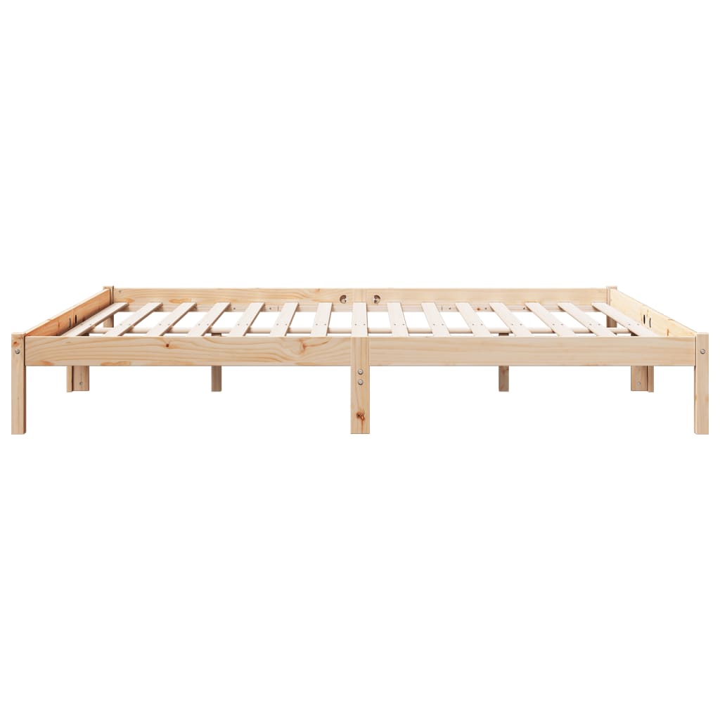 Dugi okvir kreveta bez madraca bijeli 200x210 cm od borovine