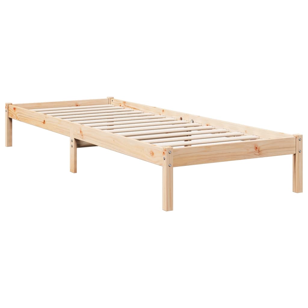 Dugi okvir kreveta bez madraca bijeli 80x220 cm od borovine