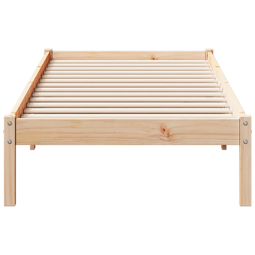 Dugi okvir kreveta bez madraca bijeli 80x220 cm od borovine