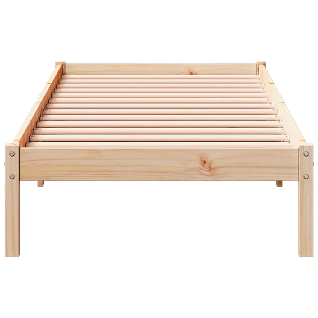 Dugi okvir kreveta bez madraca bijeli 90x220 cm od borovine