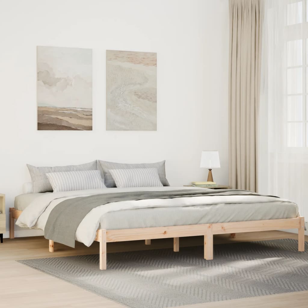 Dugi okvir kreveta bez madraca 200 x 220 cm od borovine