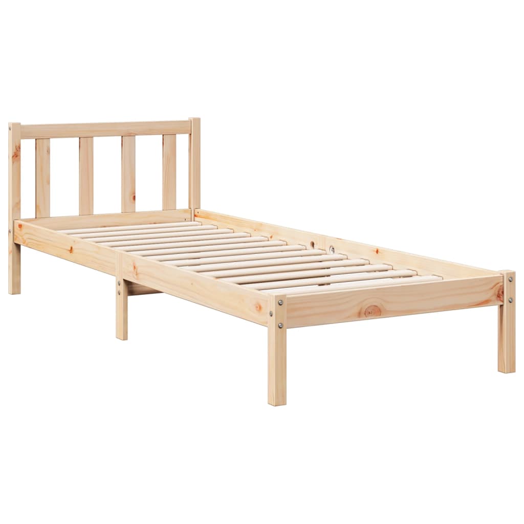 Dugi okvir kreveta bez madraca bijeli 90x210 cm od borovine