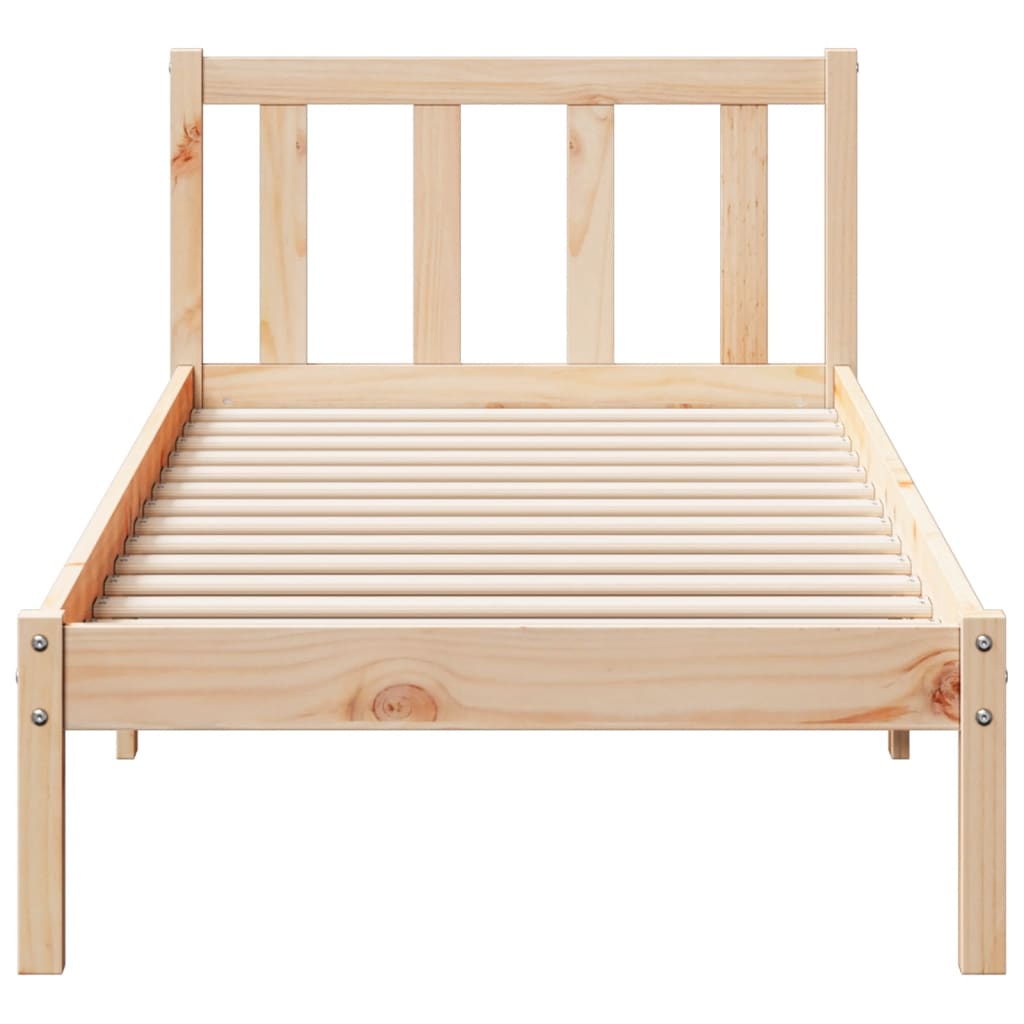 Dugi okvir kreveta bez madraca bijeli 100x210 cm od borovine