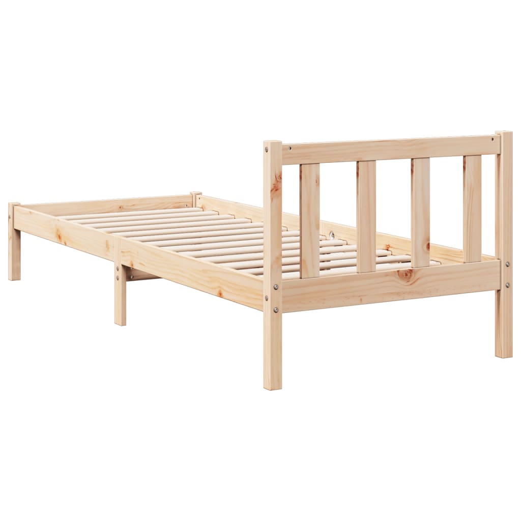 Dugi okvir kreveta bez madraca bijeli 100x210 cm od borovine