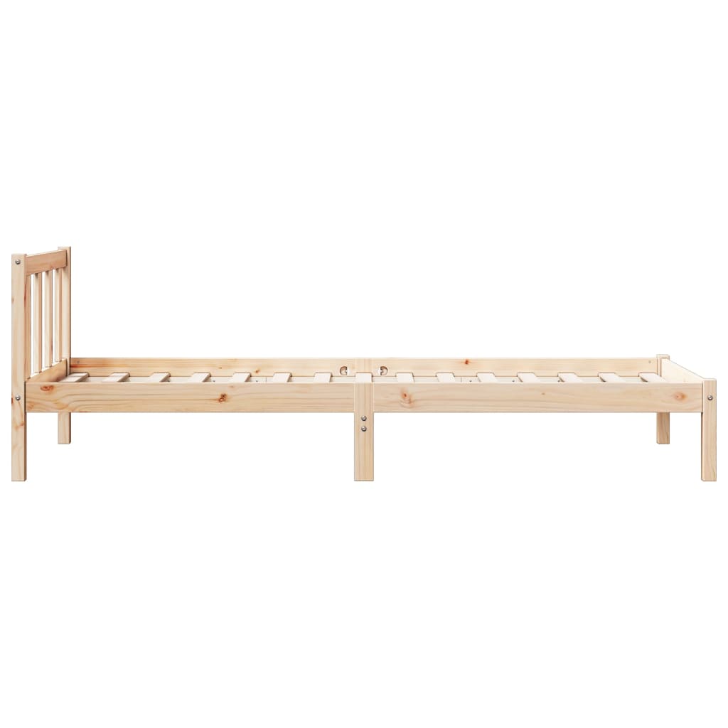 Dugi okvir kreveta bez madraca bijeli 80x220 cm od borovine