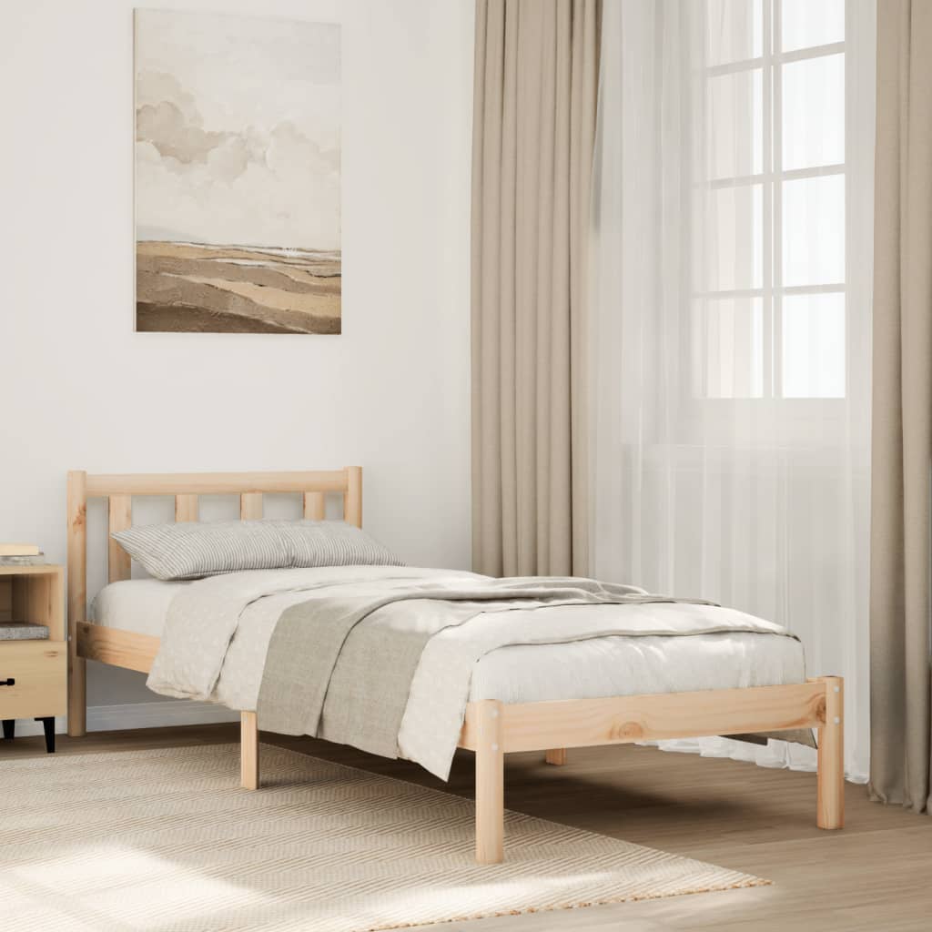 Dugi okvir kreveta bez madraca bijeli 80x220 cm od borovine