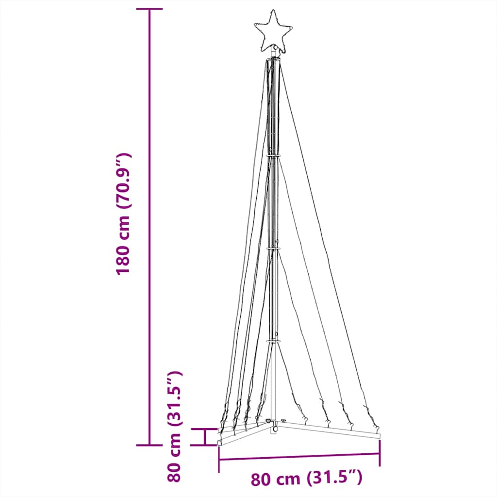 LED božićno drvce 339 LED hladno bijelo 187 cm