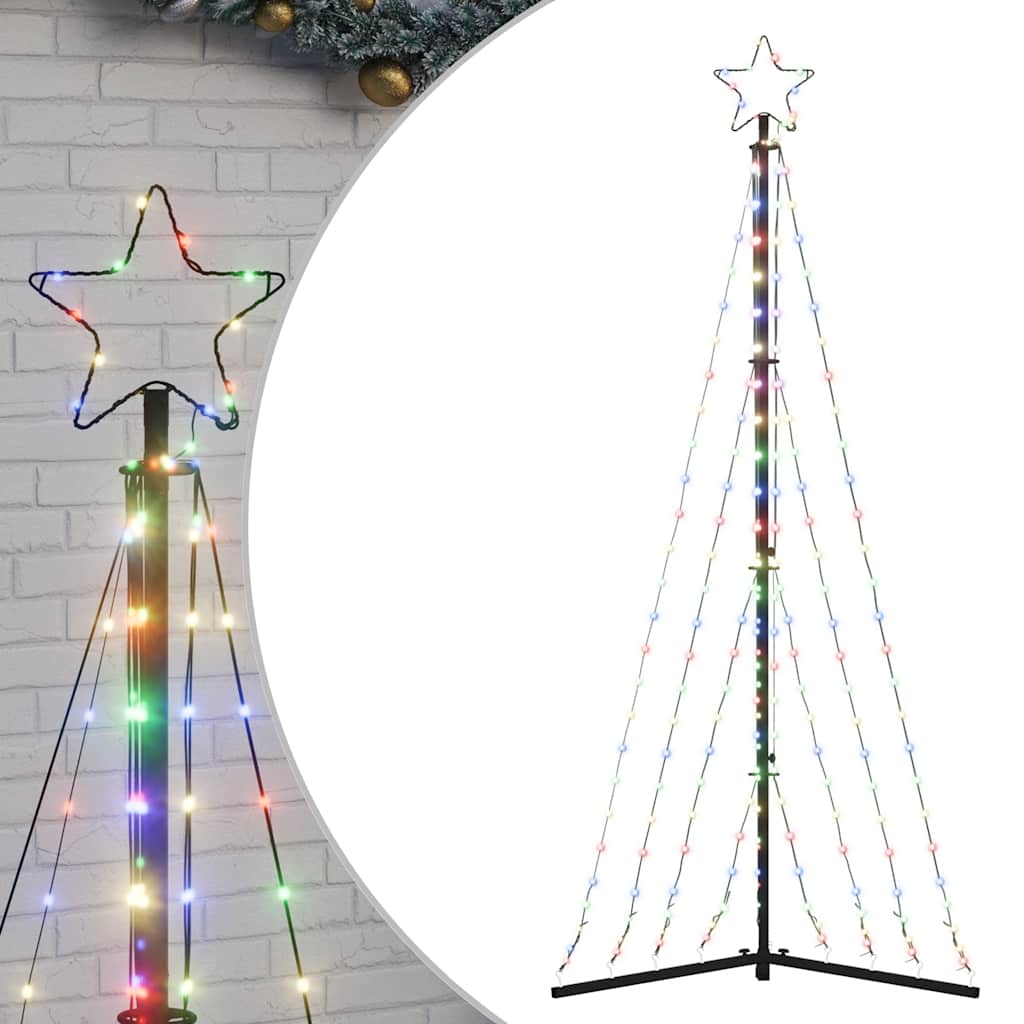 LED božićno drvce 339 LED šarenih 187 cm
