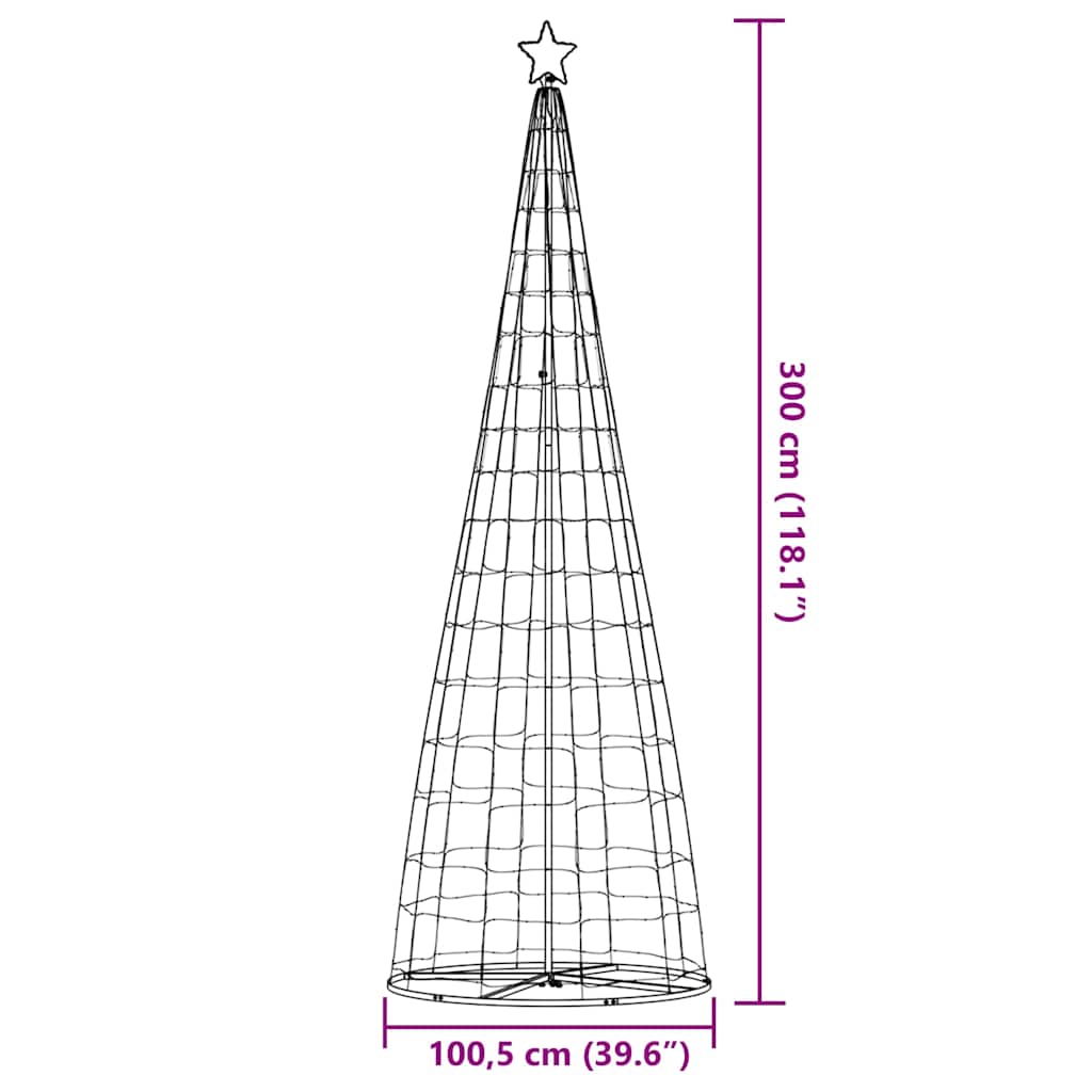 LED božićno drvce 550 LED dioda plavo 300 cm