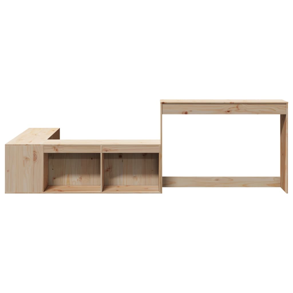 Noćni ormarić s radnim stolom 222x122x75 cm od masivne borovine
