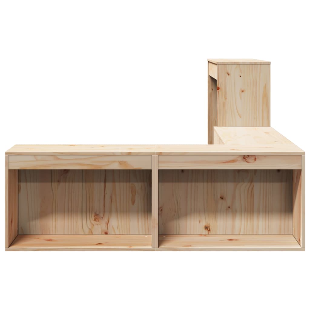 Noćni ormarić s radnim stolom 222x122x75 cm od masivne borovine