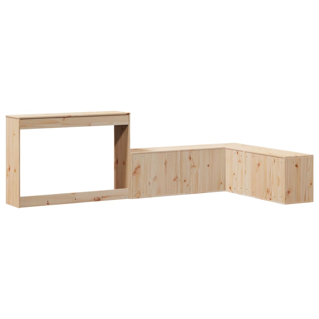 Noćni ormarić s radnim stolom 222x122x75 cm od masivne borovine
