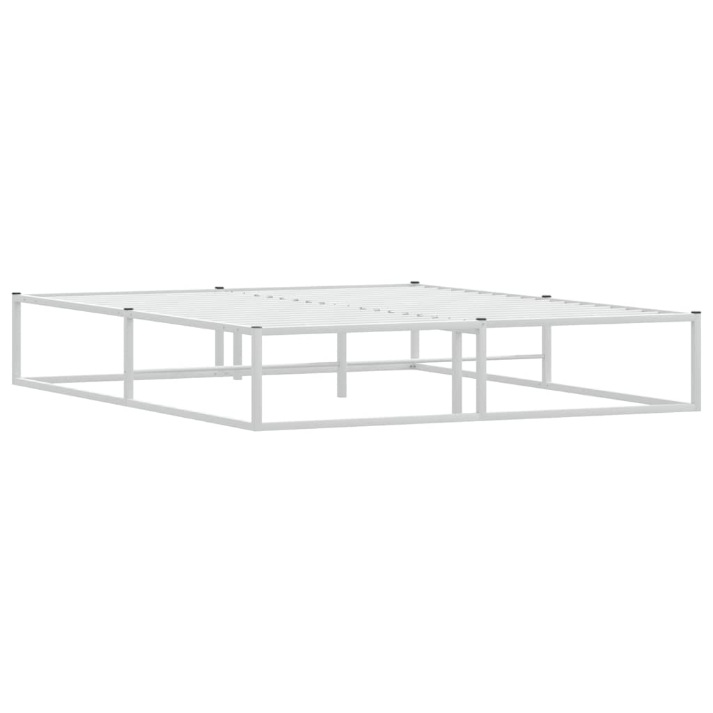 Okvir kreveta bez madraca Bijeli 160x200 cm Metalni