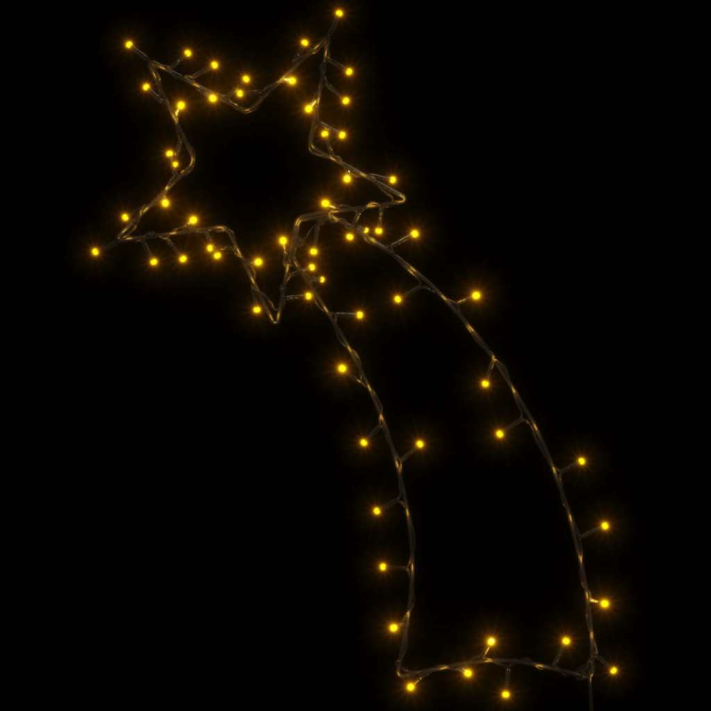 Božićna svjetla silueta zvijezde padalice 80 LED dioda toplo