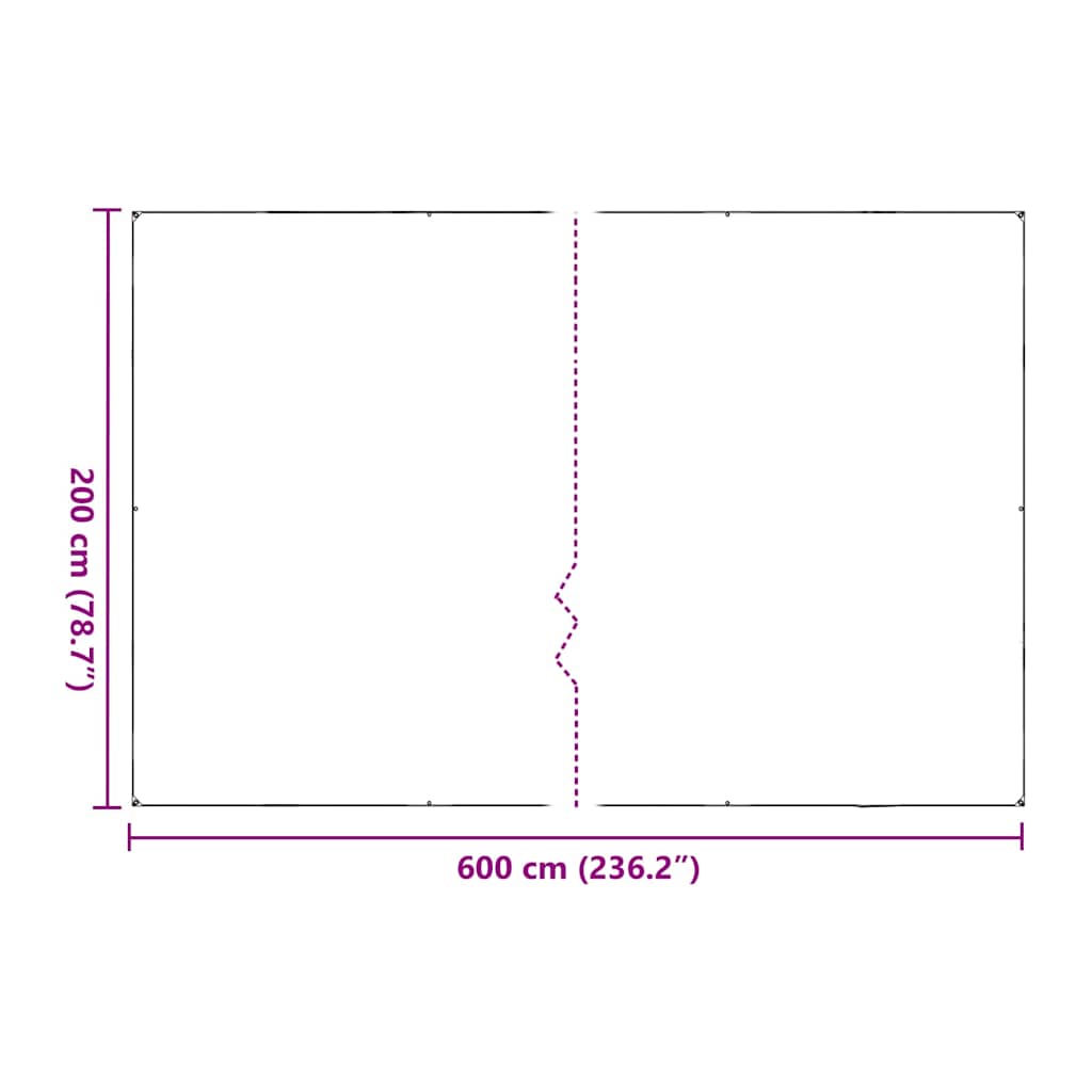Pokrivač za biljke s ušicama 2x6 m polietilen