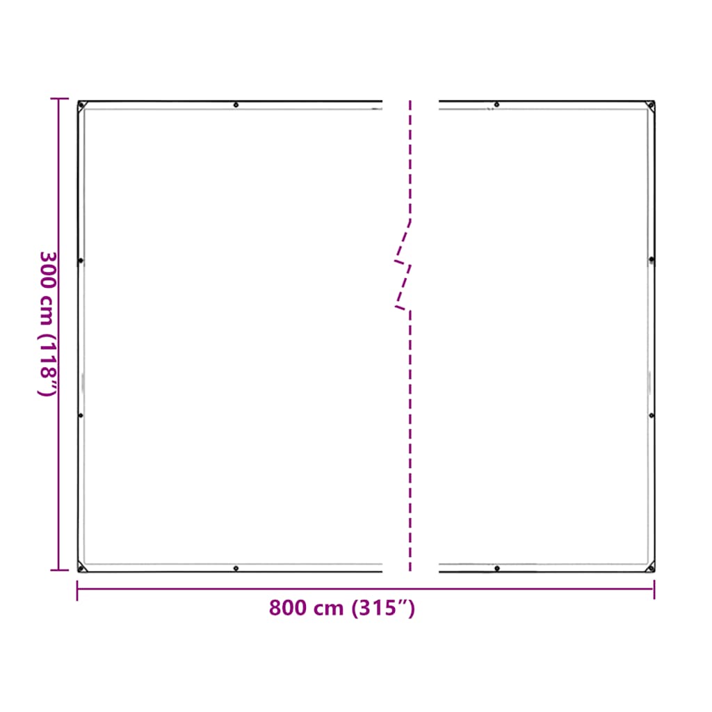 Pokrivač za biljke s ušicama 3x8 m polietilen