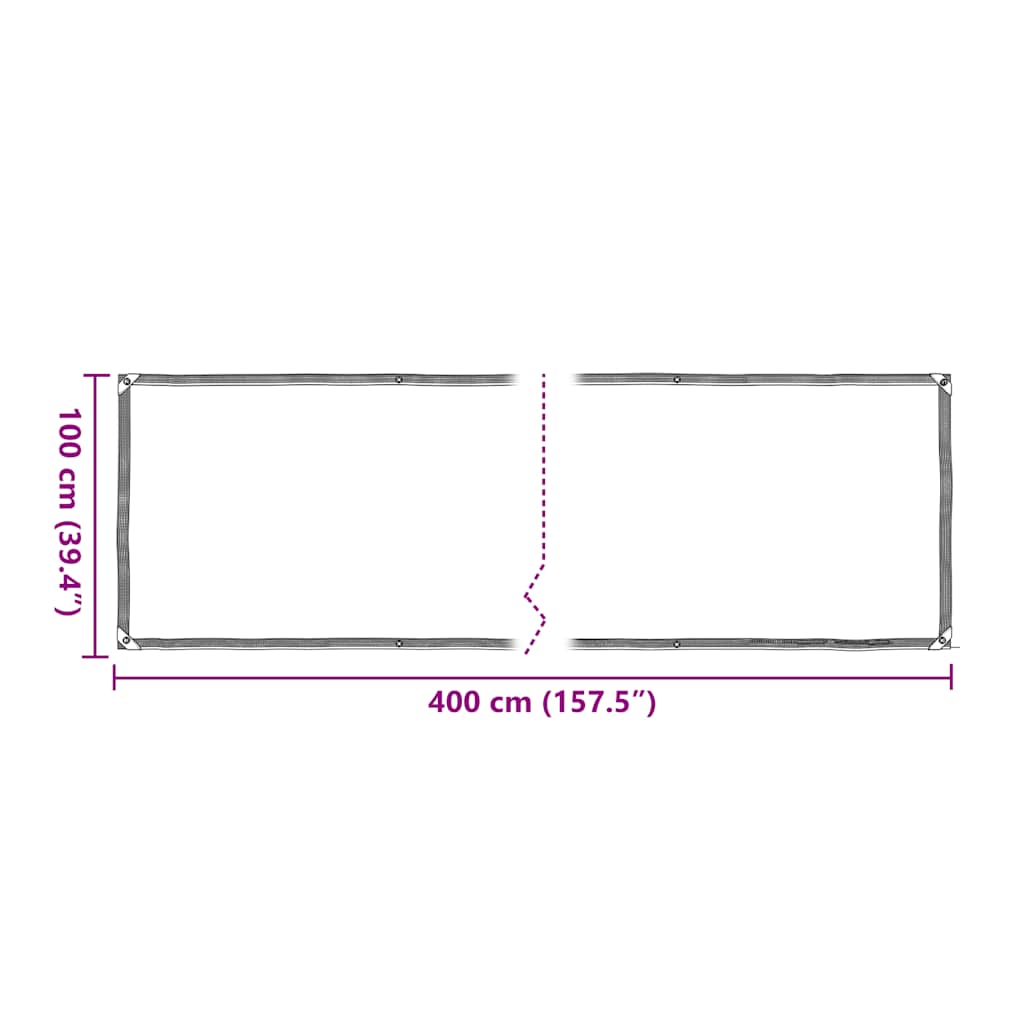 Pokrivač za biljke s rupicama 1x4 m polietilen