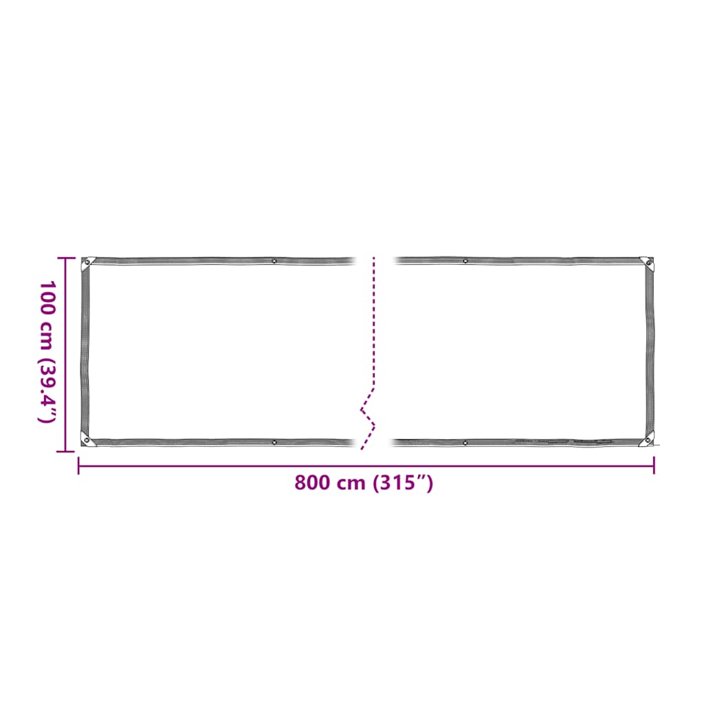 Pokrivač za biljke s rupicama 1x8 m polietilen
