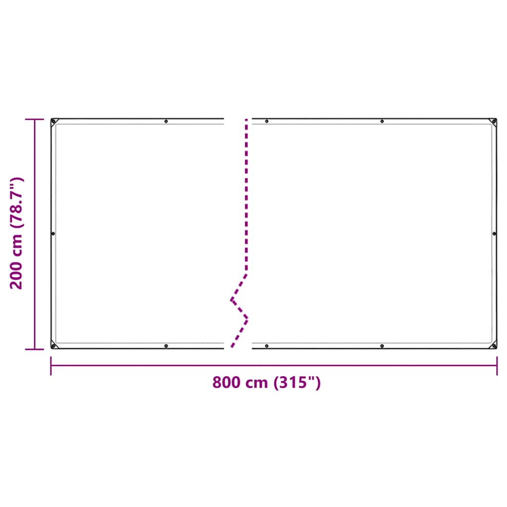 Pokrivač za biljke s ušicama 2x8 m PVC