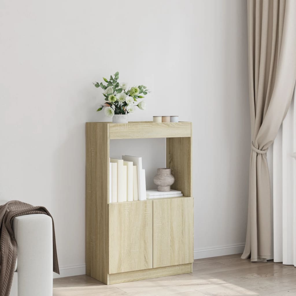Visoka komoda boja hrasta sonome 63x33x100 cm konstruirano drvo