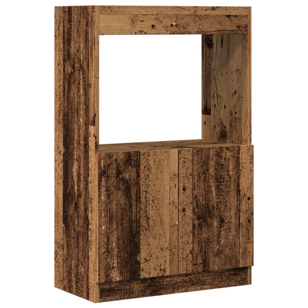 Visoka komoda boja staro drvo 63x33x100 cm konstruirano drvo