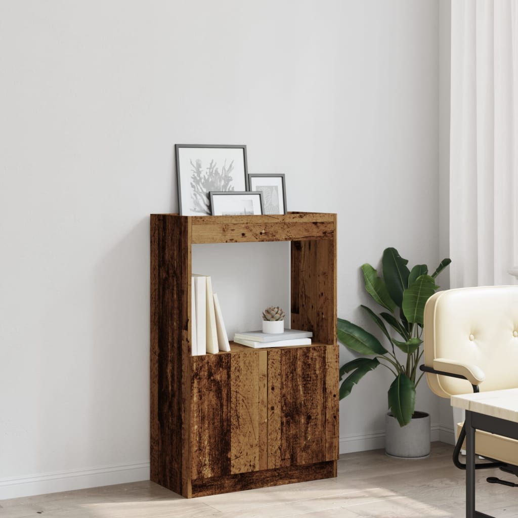Visoka komoda boja staro drvo 63x33x100 cm konstruirano drvo
