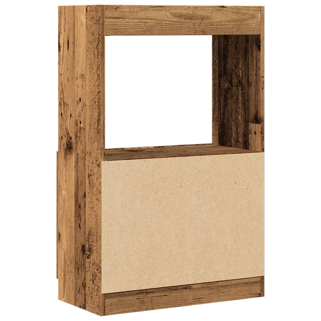 Visoka komoda boja staro drvo 63x33x100 cm konstruirano drvo