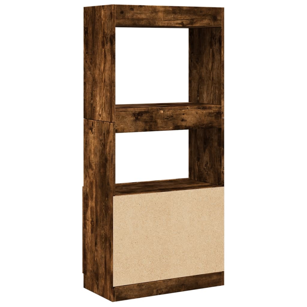 Visoka komoda boja hrasta 63x33x140 cm od konstruiranog drva