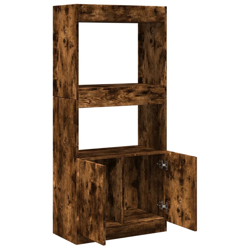 Visoka komoda boja hrasta 63x33x140 cm od konstruiranog drva
