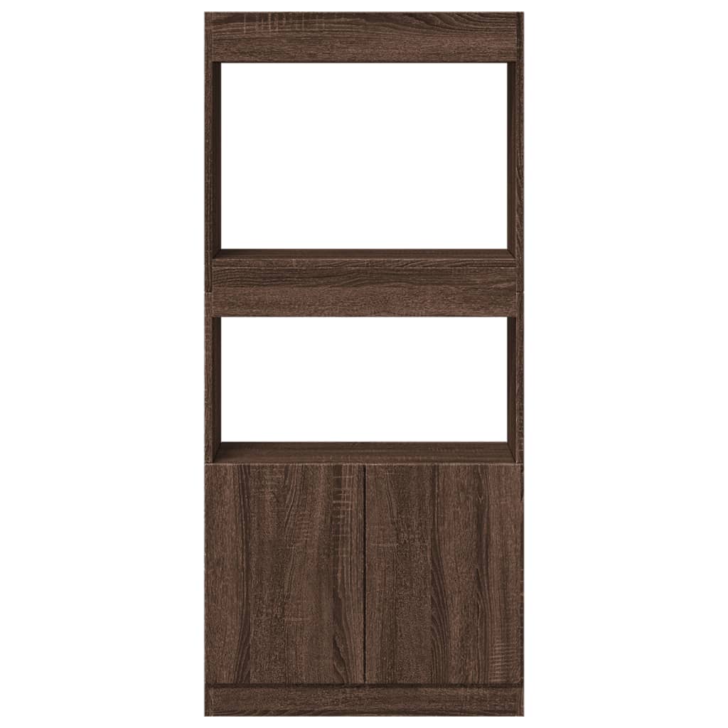 Visoka komoda boja hrasta 63x33x140 cm od konstruiranog drva