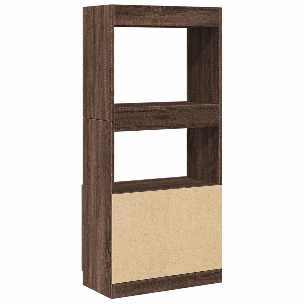 Visoka komoda boja hrasta 63x33x140 cm od konstruiranog drva