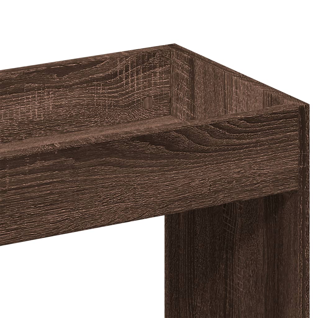 Visoka komoda boja hrasta 63x33x140 cm od konstruiranog drva
