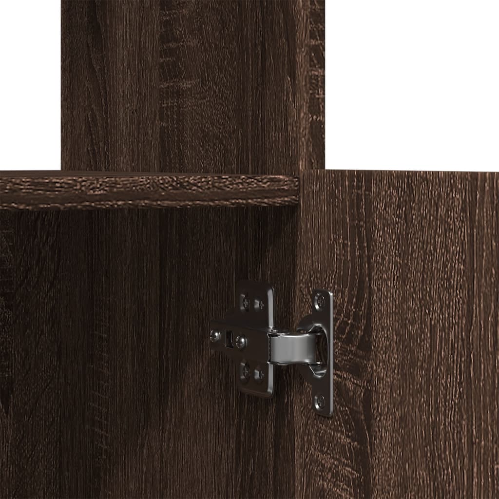 Visoka komoda boja hrasta 63x33x140 cm od konstruiranog drva