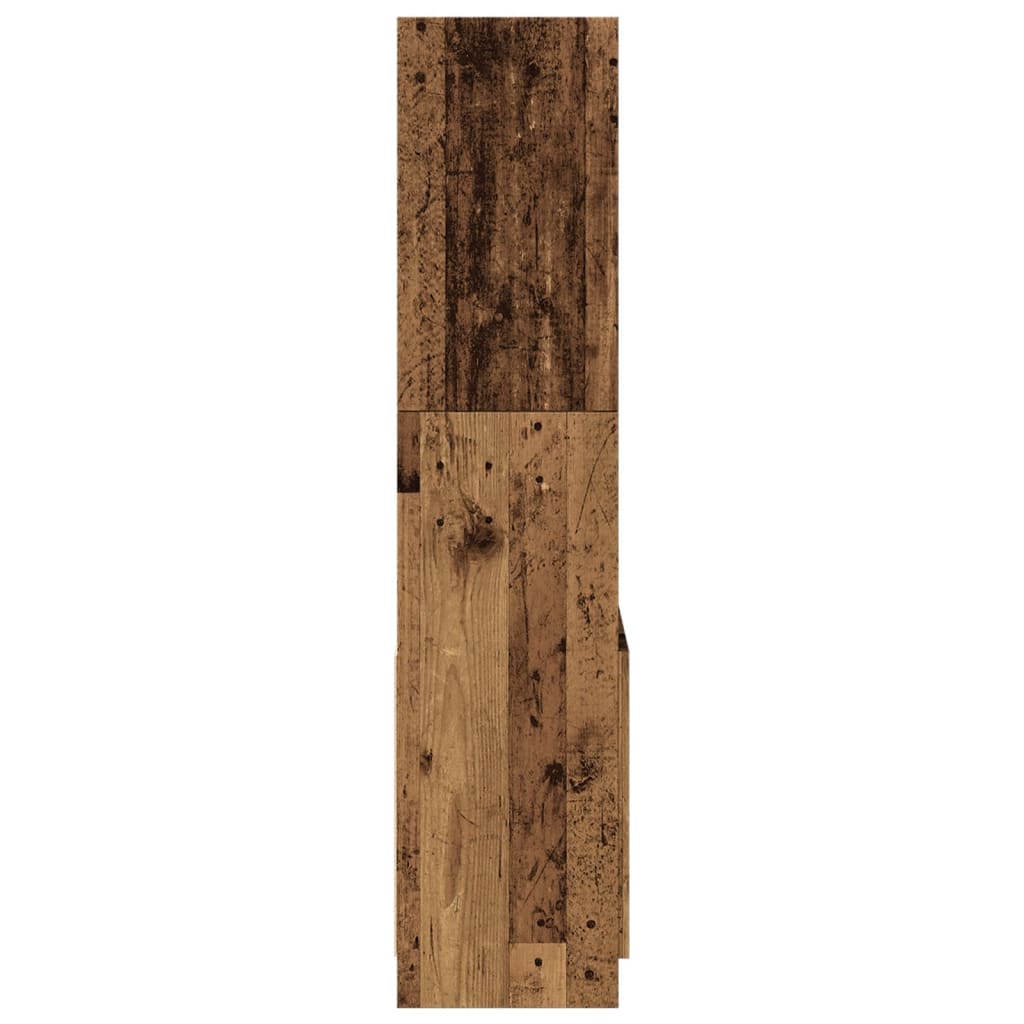 Visoka komoda boja staro drvo 63x33x140 cm konstruirano drvo