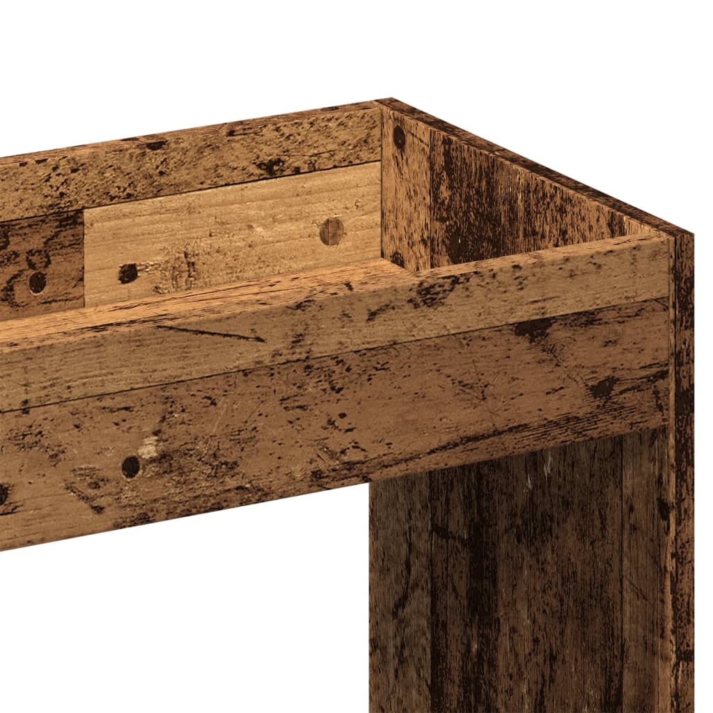 Visoka komoda boja staro drvo 63x33x140 cm konstruirano drvo