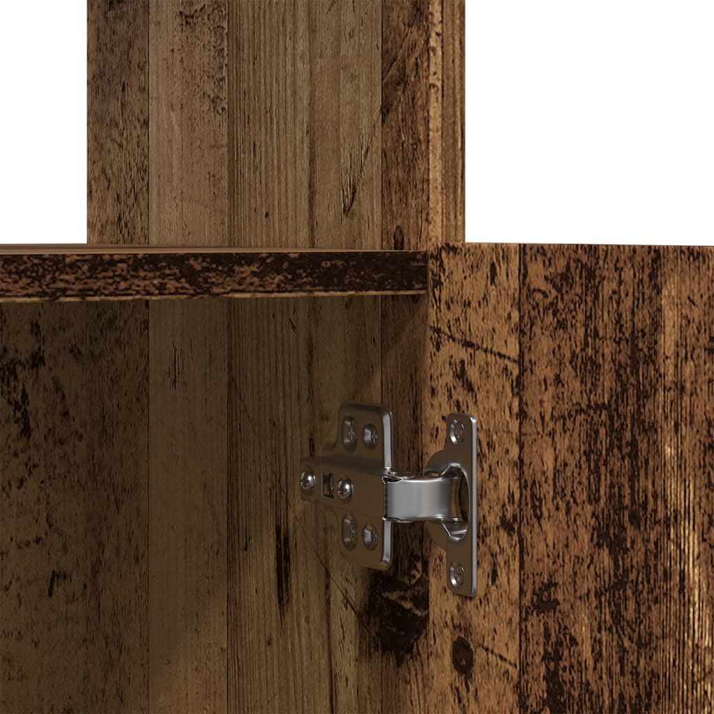 Visoka komoda boja staro drvo 63x33x140 cm konstruirano drvo