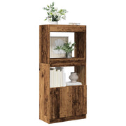 Visoka komoda boja staro drvo 63x33x140 cm konstruirano drvo